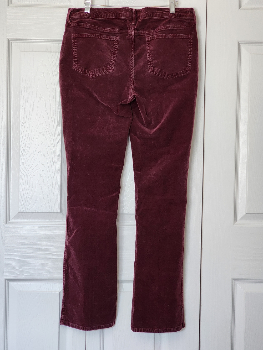 Old Navy Maroon Corduroy Boot Cut Pants 12 LONG - Picture 5 of 13